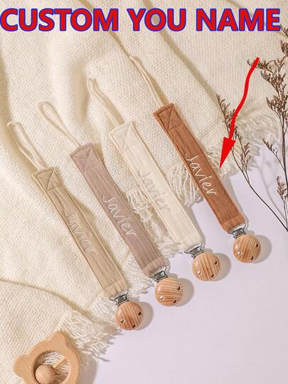 4pcs Personalized Baby Pacifier Clip Cute Polka Dot Print Customized Patterns For Boys And Girls, Custom Baby Pacifier Clip Universal Soothing Clip, Suitable For Halloween, Baptism, Thanksgiving, Christmas Gifts Baby Shower Family Decorations Gifts, Essential For Newborns