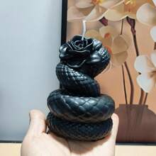 1pc Halloween Snake & Flower Design Scented Candle Ornament For Home Decor, No Candle Holder Included - Multicolor - View 13