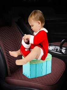 儿童便携式折叠马桶，适用于露营和徒步旅行紧急情况，采用ABS塑料制成，多功能储物盒，户外应急车载马桶，也适用于成人，推荐用于公路旅行。旅行必备品。