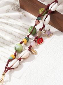1pc Handmade Braided Bead Double-Layer Bracelet, Fashionable & Elegant Style, Thoughtful Mother's Day Gift Jewelry