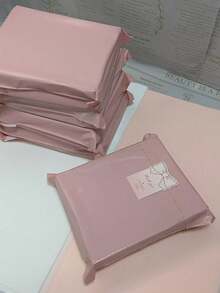 10/20/30/50 piezas Bolsas de embalaje de polietileno resistentes al agua de color rosa claro, bolsas multiusos sencillas, adecuadas para la escuela, la oficina, el envío y el reenvío de regreso a la escuela