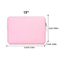 Laptop Sleeve Bag Compatible With MacBook Air/Pro, 11-15.6 Inch Notebook, Compatible With MacBook Pro 14 Inch M3 M2 M1 Chip Pro Max 2024-2021, Polyester Vertical Case With Pocket - Multicolor - View 8