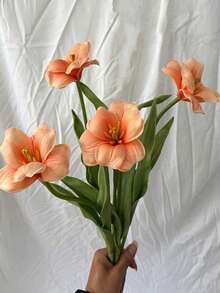 Künstliche Tulpen Blume Heim Dekoration Blumen Anordnung Hochzeit Brautstrauß Innen Künstliche Blumen Stiele in Vase Party Dekoration Tischmitte - Verschiedenfarbig - Übersicht 3