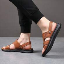 Handmade Stitched Summer Breathable Men's Beach Sandals & Slippers, Dual-Purpose