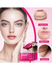 1/2/3/5/8/10/15/20pcs V-Shaped Face Lifting Gel Mask, Chin Lifting Tape, Skin Tightening Hydrogel Ear Hanging Mask - Multicolor - View 7