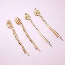 20 pièces d'épingles à cheveux, supports d'épingles à cheveux de 7 mm de diamètre intérieur, cabochons, plateaux plats de 45 mm de longueur pour la réalisation de bijoux avec épingles à cheveux