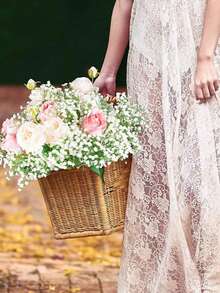 60/12/6/Pcs Luxury Artificial Baby's Breath Bouquet, Realistic Artificial Flowers, Suitable For Home Decoration, Suitable For Weddings, Wedding Supplies, Wedding Decorations, Artificial Decorations, Etc., Multi-Functional Table Display Artificial Flowers, Decorative Artificial Flowers, Used To Decorate Weddings, Mother's Day, Graduation Ceremonies - Multicolor - View 5