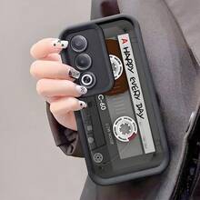 1个快乐每一天磁带图案防震手机壳，加厚防滑保护套，兼容、荣耀、红米、Galaxy等手机。 - 黑色 - 查看 3