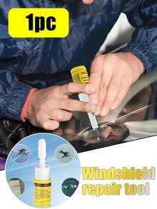 [Windshield Crack Repair] Automotive Windshield For Windshield Crack Disappearance Glass - Chip And Star Cracks Excluding Tools - Yellow - View 2