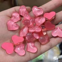 10pcs Pink Heart-Shaped Fridge Magnets For Kitchen, Office Whiteboard, Cabinets And Dishwashers - Delightful Home Decor, Perfect Holiday Gift, Mini Refrigerator Magnet