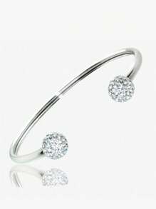 925 Sterling Silver 18K Gold Plated Crystal Mariner And Paperclip Link Bracelet