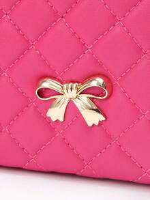 女士手提包，时尚优雅，妈妈包，大容量，适合中年女性，高端品质，单肩斜挎两用包 - 玫紅色 - 查看 4