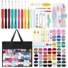 New Crochet Tool Organizer Kit For Beginners, Includes Organizer Bag, TPR Crochet Hooks, Accessories, Ideal Gift For DIY Crochet Hobbyists, Suitable For Wife Or Mother
