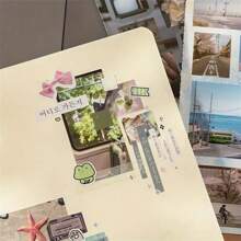 20pcs Retro Japanese Style Die Cut Sticker Pack - Limited Edition, Reusable Self-Adhesive Plastic Strips, Flowers, City & Nature Patterns, Suitable For Scrapbooks, Planners, DIY Crafts - Mixed Colors, Asymmetrical Shapes, Essential For Scrapbooking | Nostalgic Decor, Vinyl Stickers School Supplies,Back To School