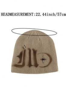 1pc Graffiti Street Style Knit Beanie, Warm And Fashionable Casual Versatile Men's Hat