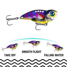 8Pcs Metal VIB Lure 7g 10g 15g 20g Sinking Casting Lure 3D Printing Spoon Spinner Balancer Jig High Sensitivity Artificial Hard Bait For Bass/Perch/Trout