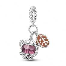 1 Stück mystische Serie Silber farbiges Emaille Charm original Armband Halskette DIY Herstellung Perlen Anhänger, ideal für kosmische Partys, astrologie-bezogene Veranstaltungen und tägliches Schmuckdesign - Unisex
