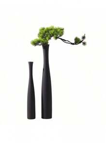 1pc Ceramic Vintage Zen Hallway Decor Vase, Welcoming Pine Bonsai Vase, Foyer Niche Home Decor Art Item