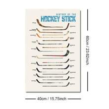 1/2 pièces Affiche murale de sport baseball et bâton de hockey sans cadre, impression sur canevas, décoration minimaliste pour chambre de garçon, salle de jeux, appartement, salon, chambre à coucher, décoration moderne pour la maison