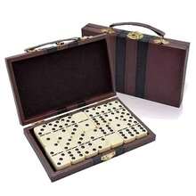 10mm Professional Domino Set 28 Pieces Case White Stones - trắng - Xem 4