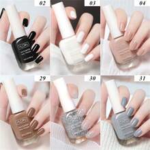 Set de 6 piezas de 10ml de esmalte de uñas que se pela, de secado rápido, de larga duración, no se desvanece, a base de agua, sin olor, para kit de manicura DIY en casa de salón de verano