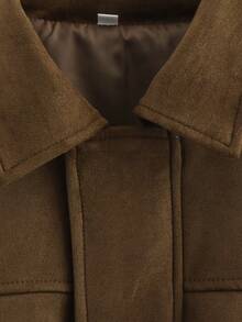 HZXVIC 女士休闲舒适绒面抓绒外套，秋季新品系列 - 棕色 - 查看 5