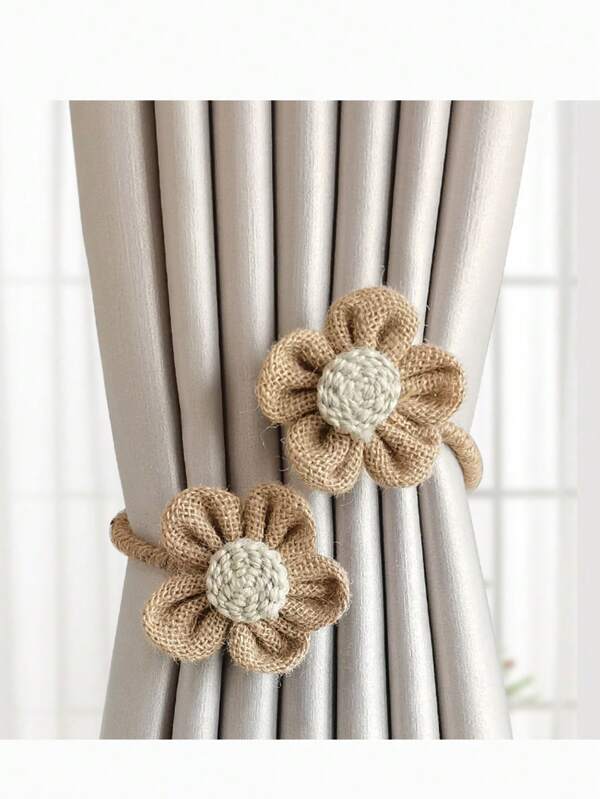 1pc Flower Shaped Punch-Free Window Curtain Magnetic Buckle Tie, Creative Minimalist Versatile Curtain Buckle Magnetic Hook, Suitable For Bedrooms, Living Rooms, Dorms, And Home Decor
