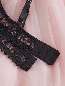 Sexy Lingerie, Romantic Black Sheer Bra. Unique Design, Ignites Endless Imagination, Exudes Romantic Ambiance - Black - View 6