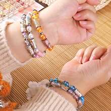 3pcs Random Sticker Bracelets DIY Handmade Bracelet Cute Sticker Creative Sticker Holiday Gift,School Supplies,Back To School - Multicolor - View 5