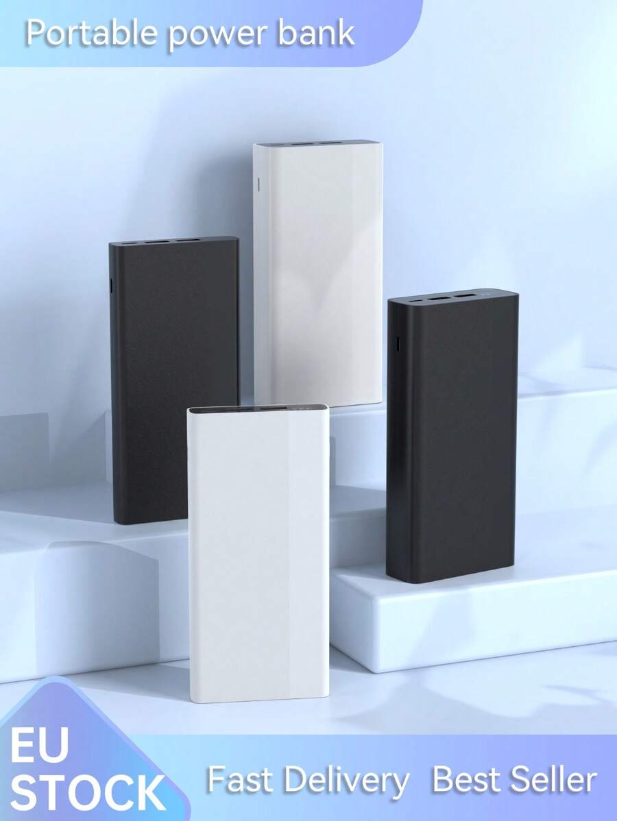 1 X 10000/20000mAh Portable Power Bank, 22.5W Dual USB 1 Type-C Fast Charging, LED Power Display, Suitable For Charging Phones And Other Electronic Products, Portable Emergency Power Bank - Multicolor - View 1