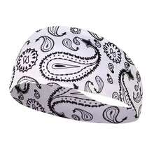 1 件男士运动吸汗带，佩斯利印花弹性头带，适合跑步、健身、发饰、男士度假配饰、足球头带、男士配饰、男士配饰、棒球配饰、男士头带