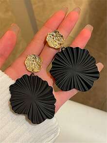 1 paire de boucles d'oreilles à tige en coquillage d'escargot délicat et à la mode, idéales pour un usage quotidien - Multicolore - Voir 2