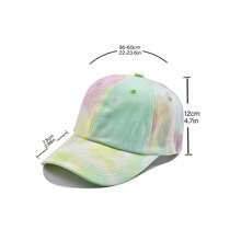 Tie-Dye Gradient Baseball Cap Sun Hat Adjustable Fashionable Sunshade Cap Sunscreen Hats For Men Women