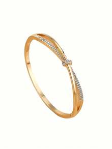 1pc Minimalist Style Bangle Ladies Can Not Resist The Light Luxury Fashion Hand Jewelry