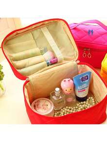 Makeup Bag Makeup And Cosmetic Organizer Large Case - Rose Gold - View 3