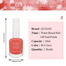 Set de 6 piezas de 10ml de esmalte de uñas que se pela, de secado rápido, de larga duración, no se desvanece, a base de agua, sin olor, para kit de manicura DIY en casa de salón de verano