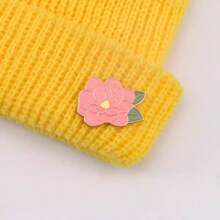 1pc Authentic Teacher's Day Gift Sunflower & Lily Flower Decoration Brooch, Cute Style For Couples, Students, Bag Decor