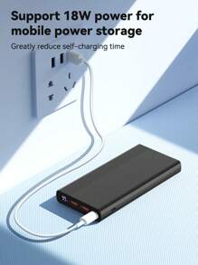 1 X 10000/20000mAh Portable Power Bank, 22.5W Dual USB 1 Type-C Fast Charging, LED Power Display, Suitable For Charging Phones And Other Electronic Products, Portable Emergency Power Bank - Multicolor - View 2