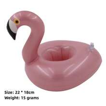 1pc Inflatable Flamingo Floating Cup, Beverage Cup Holder, Swimming Pool Cup Mat, Pink Accessory, Drink Holder, Beach Essential, Beach Accessory - Multicolor - View 40