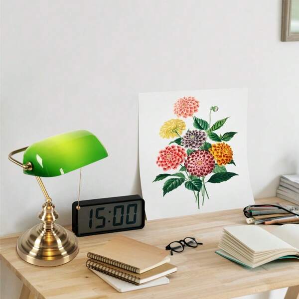Lampada da scrivania Newrays Glass Bankers (verde)