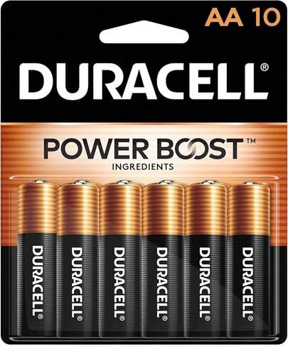 Duracell Coppertop AA Batteries With Power Boost Ingredients, 20 Count Pack Double A Battery With Long-Lasting Power, Alkaline AA Battery For Household And Office Devices