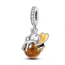 1 Stück mystische Serie Silber farbiges Emaille Charm original Armband Halskette DIY Herstellung Perlen Anhänger, ideal für kosmische Partys, astrologie-bezogene Veranstaltungen und tägliches Schmuckdesign - Unisex