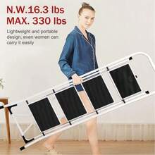 Royalswill Step Steps Foldable With Non-Slip Wide Platform, Ideal For Home/Kitchen/Garage/Office/Market/Garden - 4-Steps-Black - 查看 3