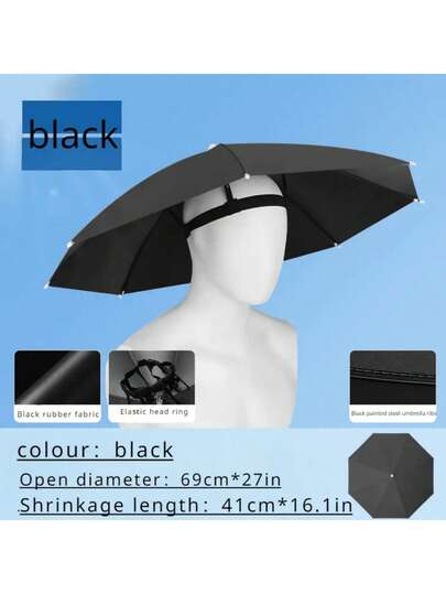 1/2pcs Hands-Free Foldable UV Protection Umbrella Hat - All-Weather Shield For Fishing, Hiking, Camping, Outdoor & Agricultural Adventures - Portable & Multifunctional, Folding Sunshade Hat With UV Protection And Heat Insulation, Creative Design,Spring Summer Picks,Brides Maid Gifts,Room,Bedroom Decor,Beach,Travel,For Men,For Women,Vacation