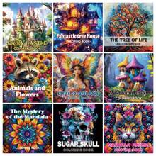 1 PIEZA Libro de colorear para adultos de Animales Mandala con 24 ilustraciones creativas de acuarela y grafiti para colorear