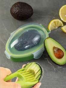 1PC Reusable Avocado Preservation Box - Avocado Storage Container, Plastic Flip Design, Refrigerator Food Preservation Box, Used To Keep Avocados Fresh, Ideal Refrigerator Storage Tool, Kitchen Tool - Multicolor - View 1