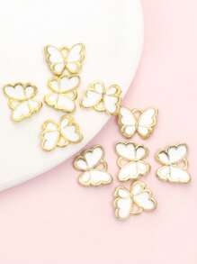 10pcs Cute Vibrant Candy Color Butterfly Charms - Perfect For Girls Jewelry Making, Fashion Necklace, Bracelet, Earrings, Keychain, Phone Chain & & Other Hanging Decorations DIY Multicolor Butterfly-Shaped Accessories - Ideal For Spring Summer Dressing Accessory