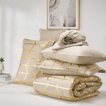 7 Pieces (Full/Queen/King) Elegant Bed In A Bag Comforter Set, Twin(5 Pieces),Stylish Solid Comforter, Soft Microfiber, Comfortable And Warm, Cloud-Like Soft Bedding Set, Bedroom Decor For Spring/Summer/Autumn/Winter, Ideal Gift