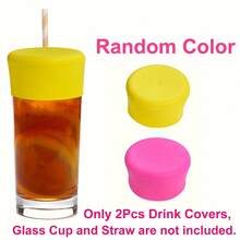 Silicone Drink Protection Cover, Drink Cover For Alcohol Protection, Reusable & Washable Silicone Drink Cover With Straw Hole, Wine Glass Cover To Keep Bugs Out, Anti-Drug Cup Cover For Party, Bar, Club, Fits Most Cup Size, Gift For Women - Multicolor - View 17