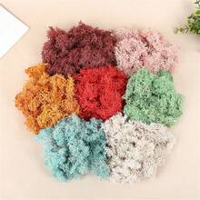 20g Musgo verde artificial preservado, manualidades de jardín DIY, decoración del hogar, paisaje en miniatura de césped artificial - Multicolor - Ver 8
